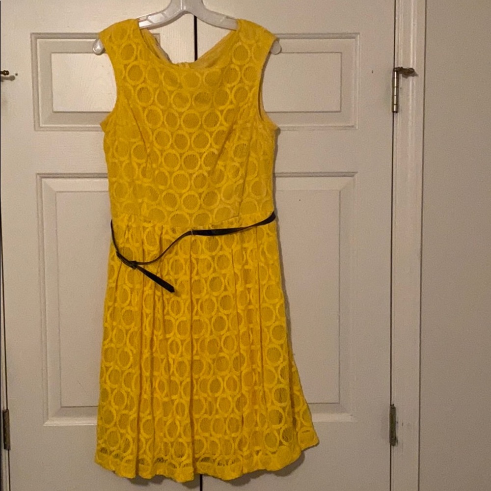 Yellow sleeveless dress